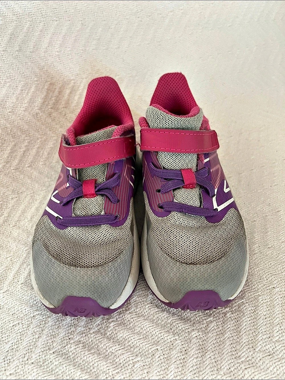 New Balance 574 Sport Girls US 10 Gray & Purple Sneakers